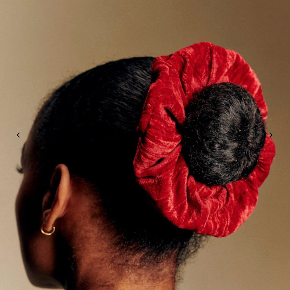 Sezane Red Velvet Scrunchie
